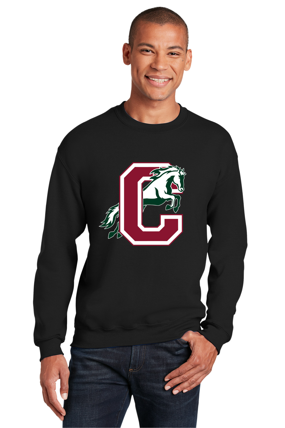 Central Middle Crewneck Sweatshirt - Black