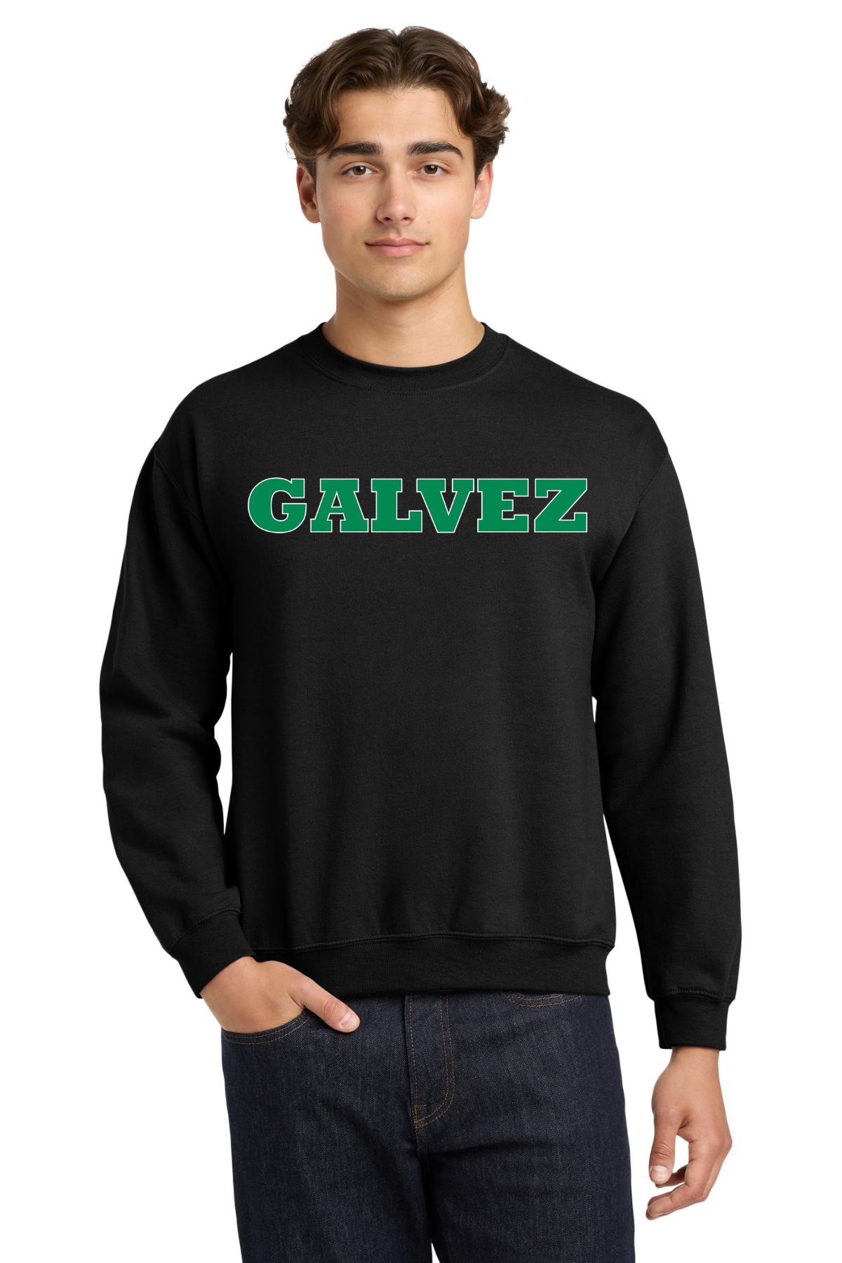 Galvez Middle Crewneck Sweatshirt (GALVEZ) - Black