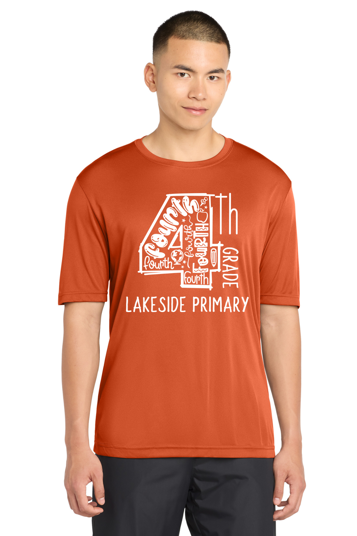 Lakeside Primary Fourth Grade Class Shirt - Dri Fit (Deep Orange) - PRE ORDER UNTIL AUGUST 28th