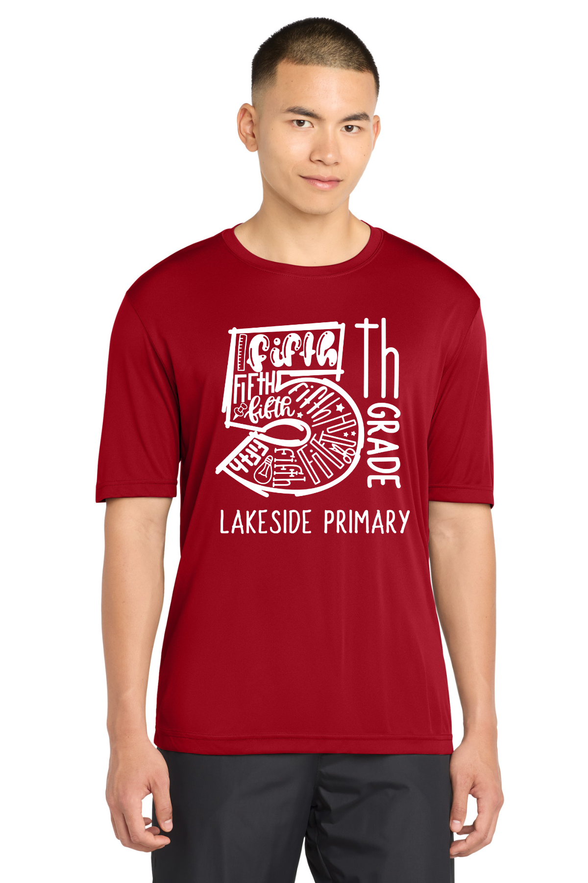 Lakeside Primary Fifth Grade Class Shirt - Dri Fit (Red) - PRE ORDER UNTIL AUGUST 28th
