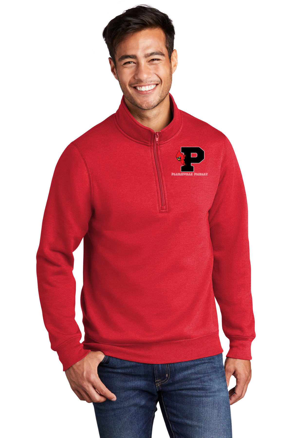 Prairieville Primary Quarter Zip Pullover - Red