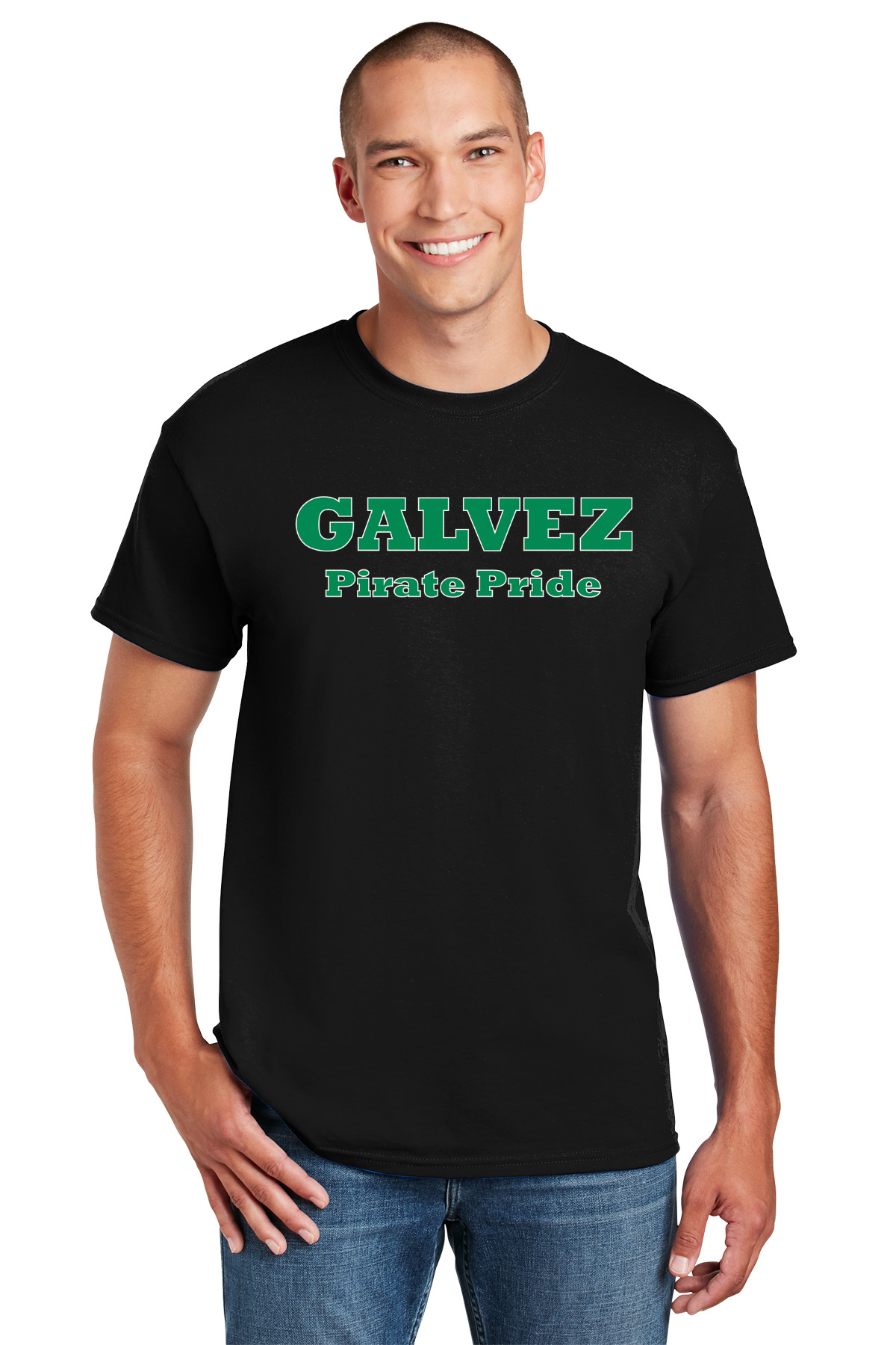 Galvez Middle Short Sleeve T Shirt (Pirate Pride) - Black