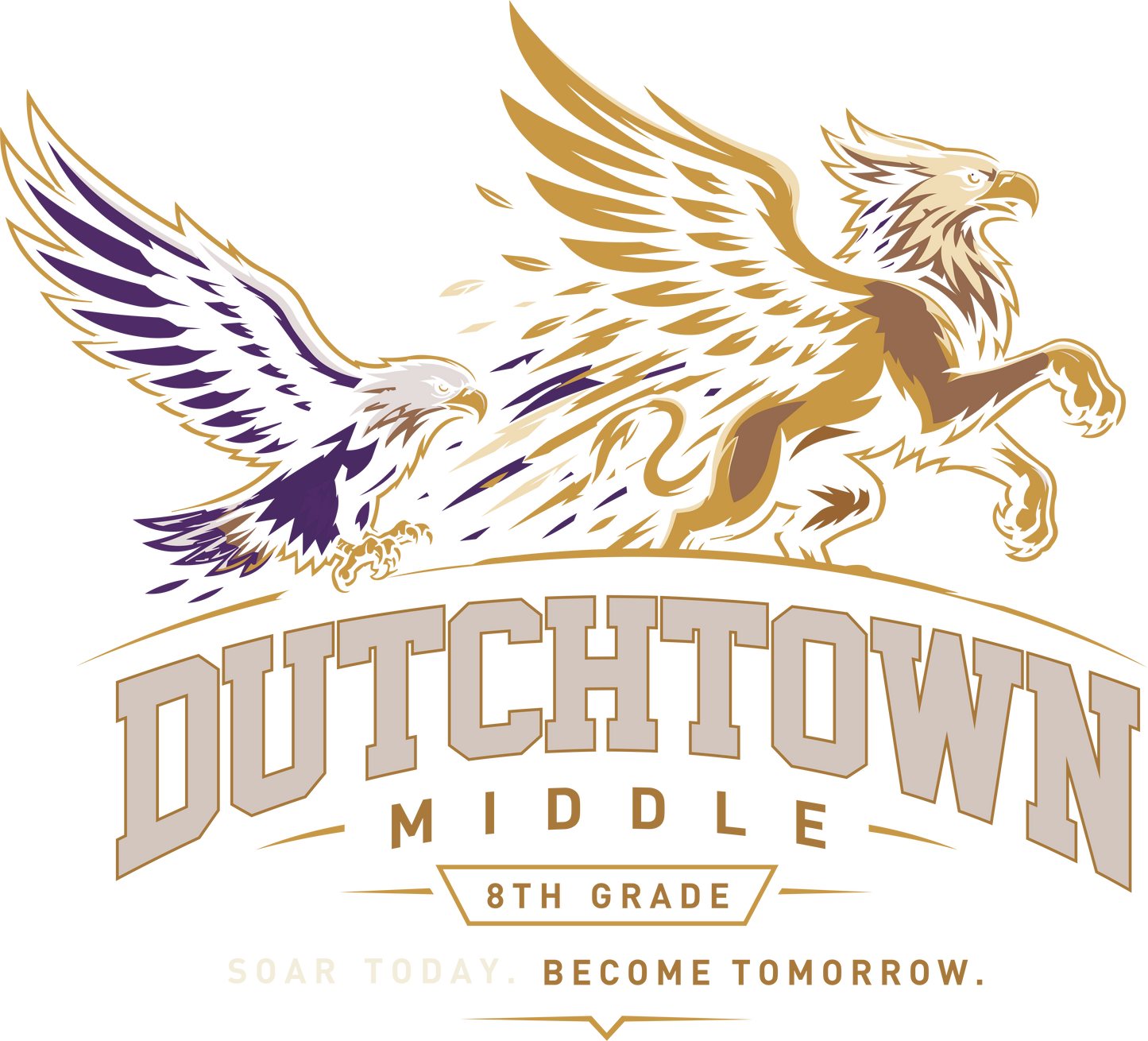 Dutchtown Middle 8th Grade Purple Dri Fit Shirt- PRE SALES UNTIL 9/14