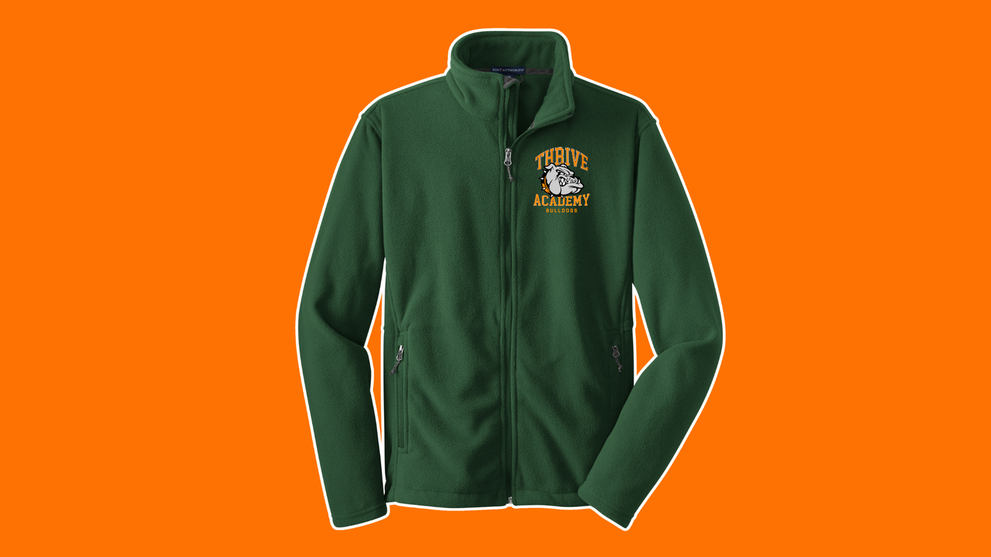 Thrive Dk Green Fleece with TA Logo
