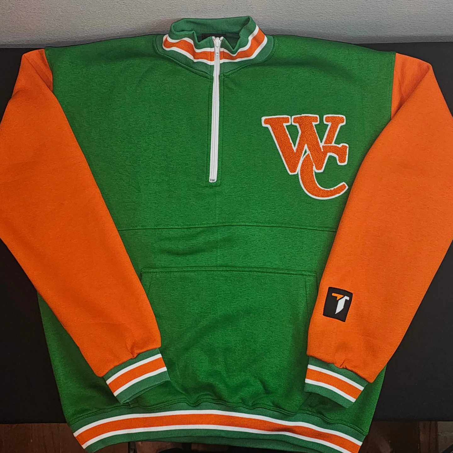 WCHS Half Zip with Contrasting Sleeves