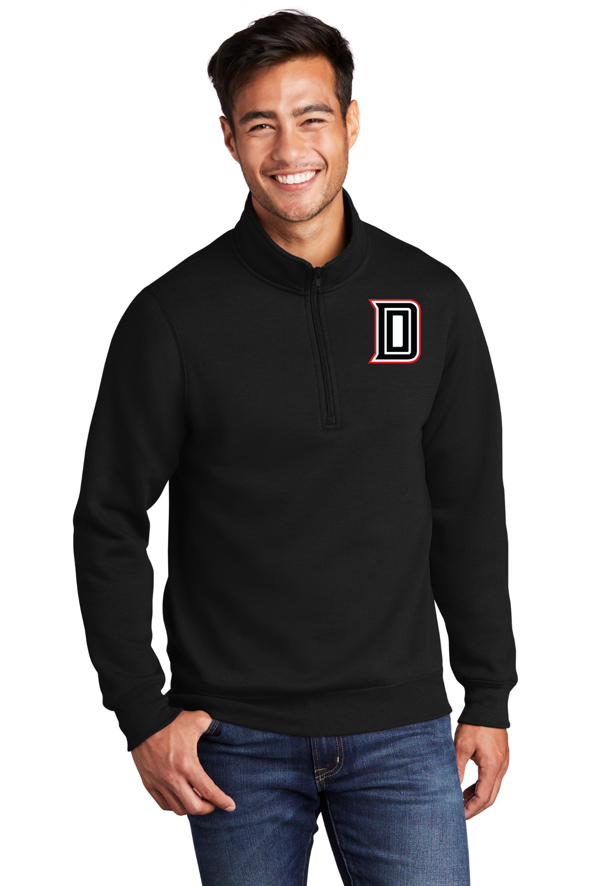 Donaldsonville High Quarter Zip Pullover - Black