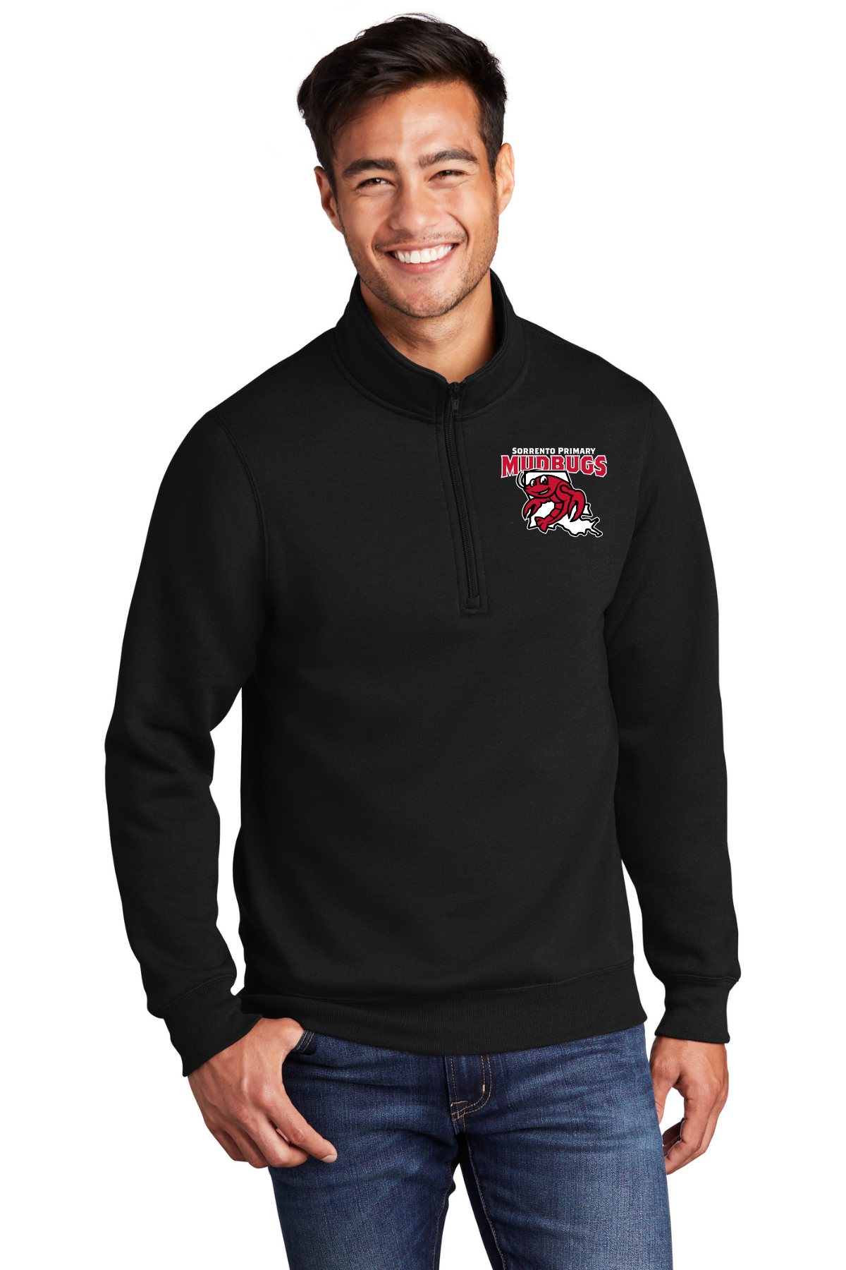 Sorrento Primary Quarter Zip Pullover - Black