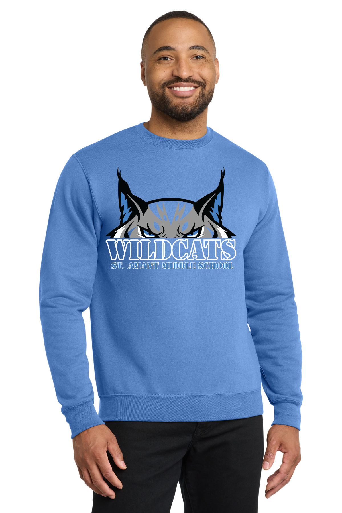 St Amant Middle Carolina Blue Crewneck