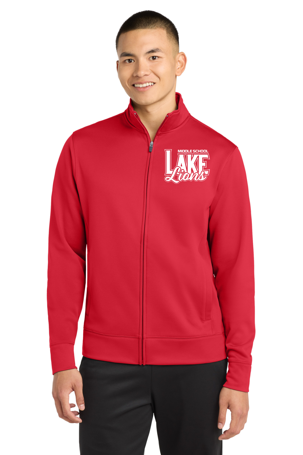 Lake Middle Red Full Zip Jacket