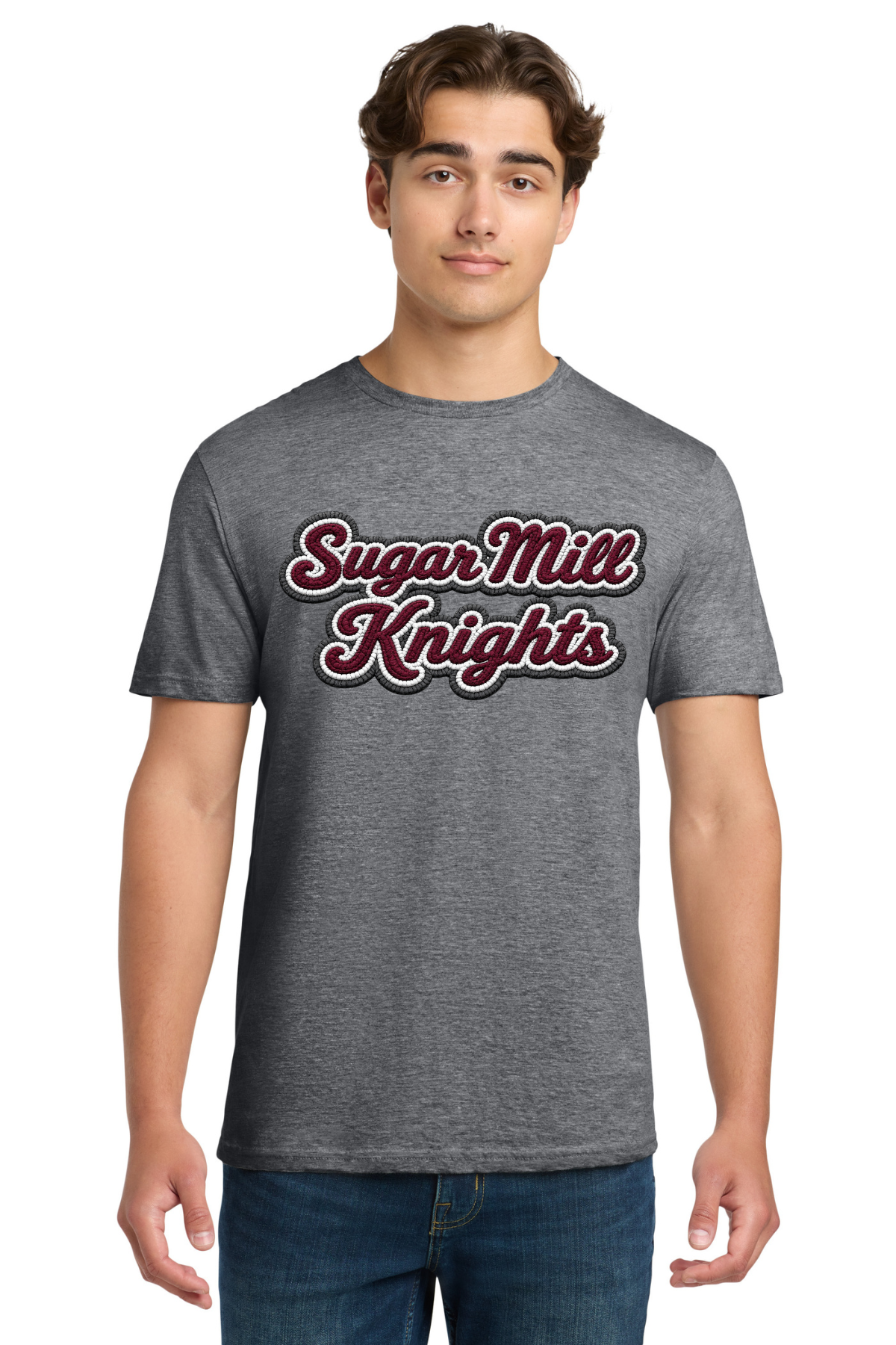 Sugar Mill Primary Graphite T Shirt - Yarn Look Logo