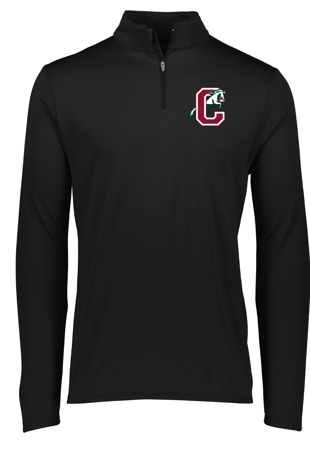 Central Middle Quater Zip Pullover - Black