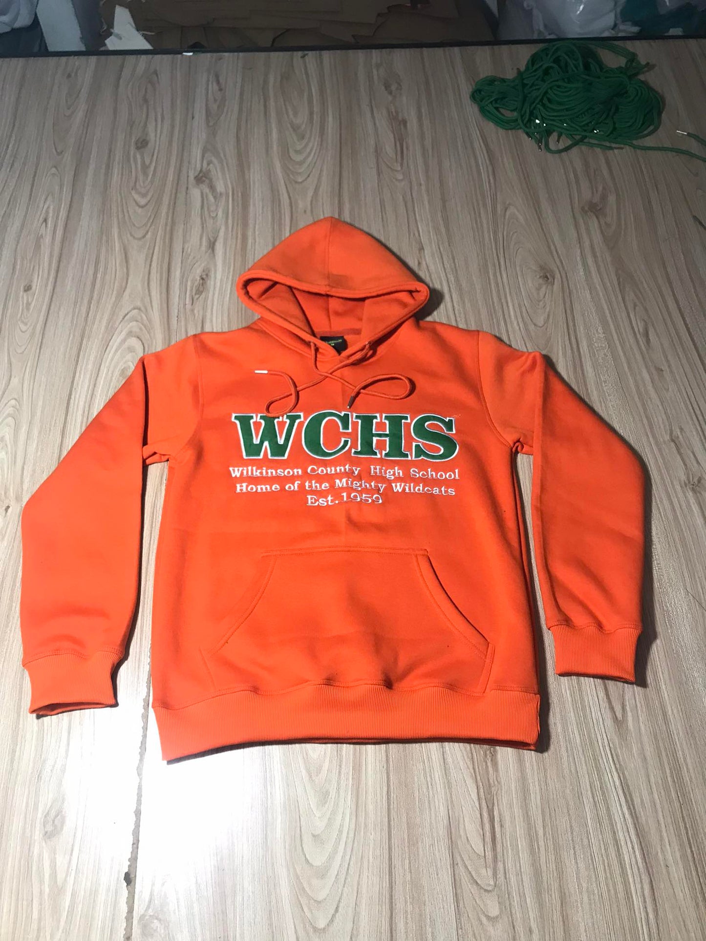 WCHS Orange Hoodie with Embroidered Emblems