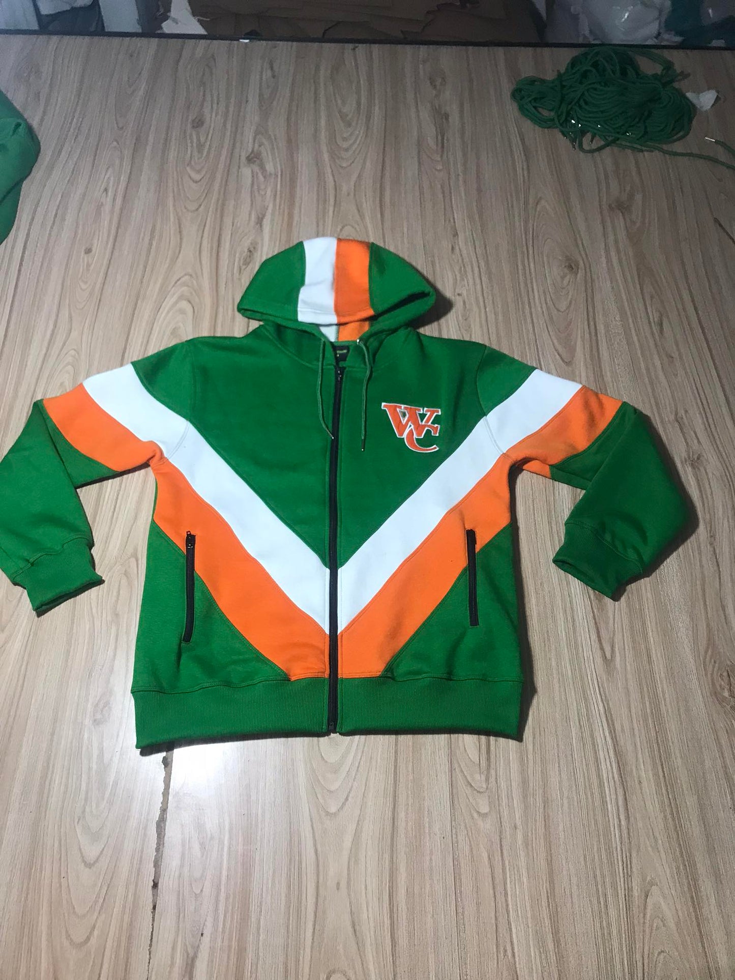 WCHS Full Zip Hoodie with Embroidered Logo with Contrasting Features