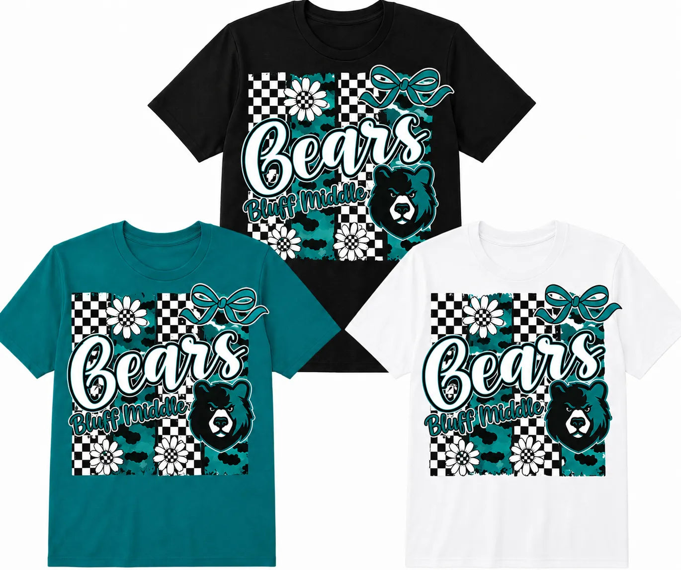 Bluff Middle Flowers & Bows T shirt