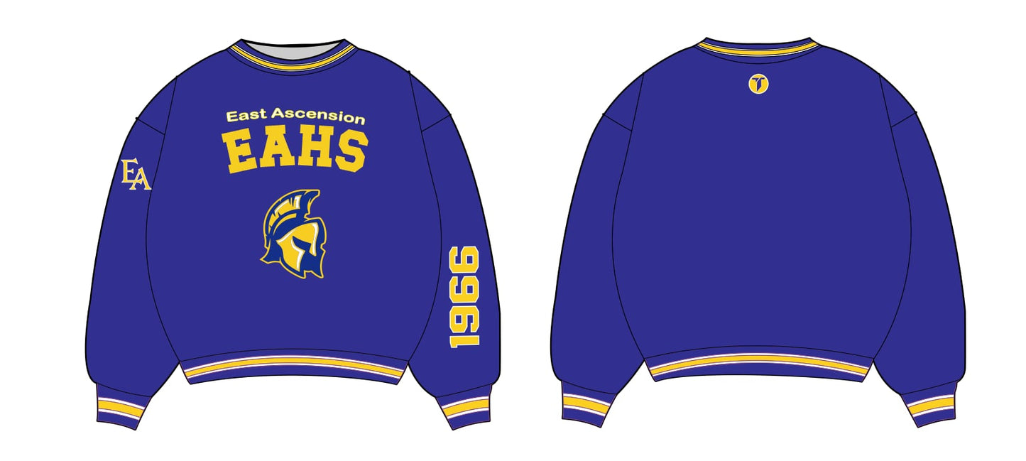 East Ascension Legacy Crewneck with Embroidered and Chenielle Logos