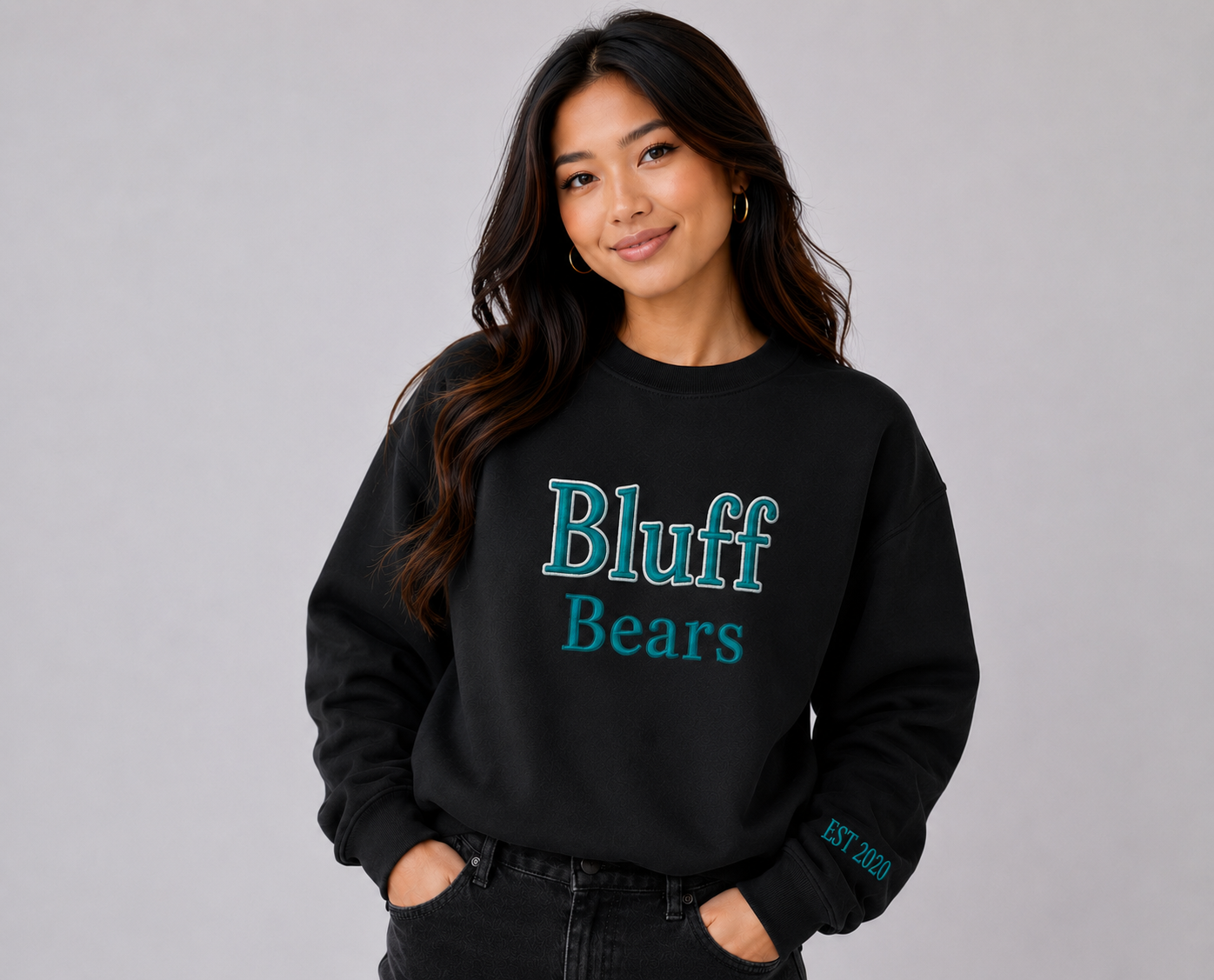 Bluff Middle 3D Puff Embroidered Crewneck