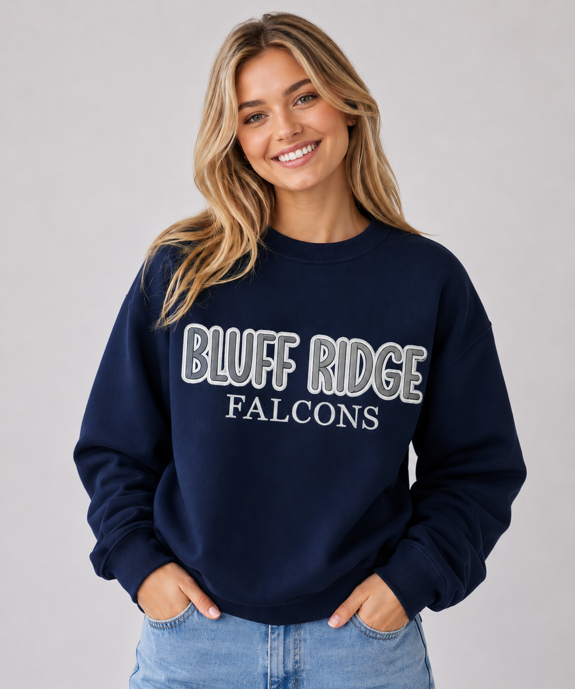 Bluff Ridge Primary 3D Puff Embroidered Crewneck