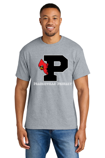 Prairieville Primary P Design T Shirt - Sport Grey
