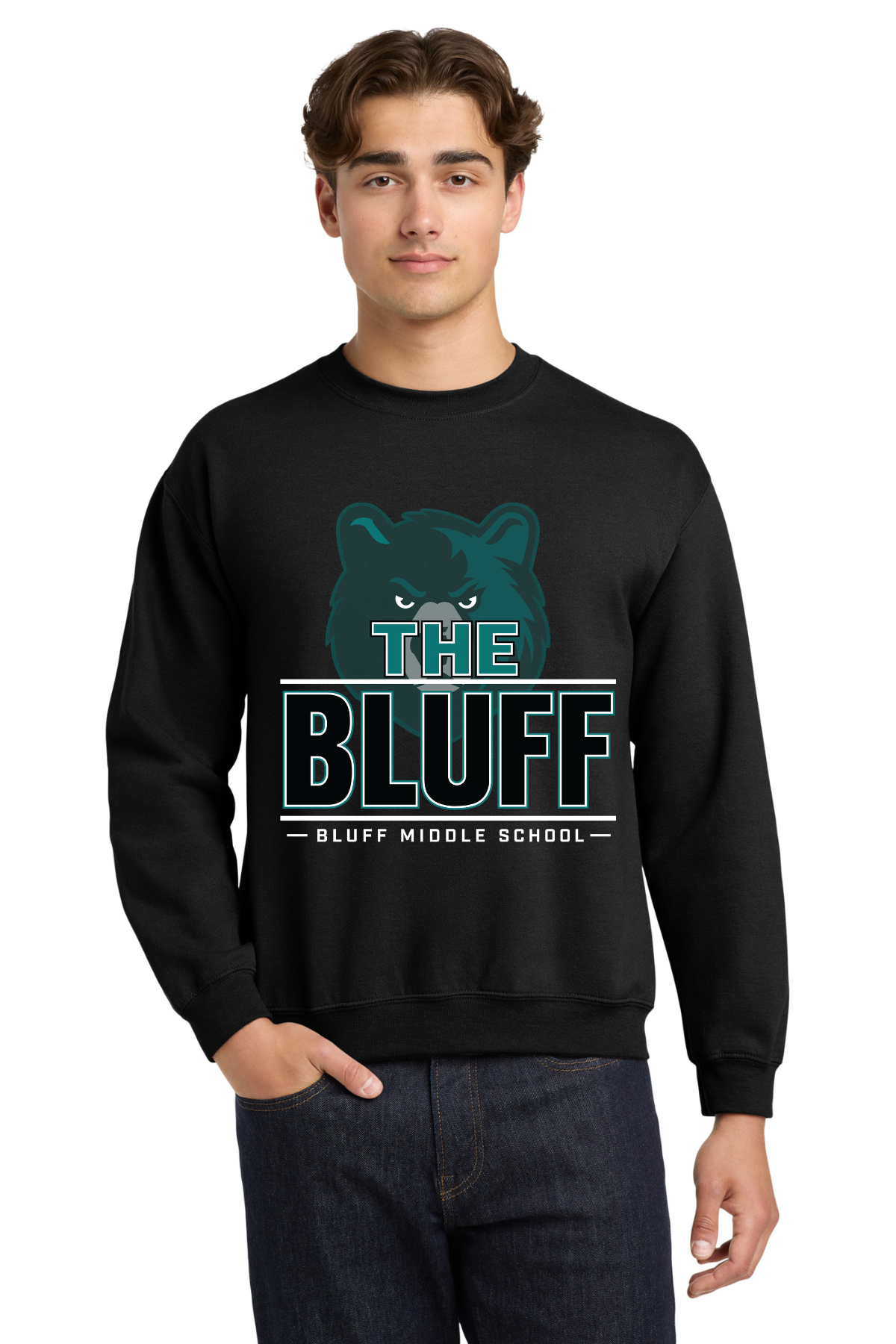 Bluff Middle Crewneck Sweatshirt - The Bluff Design