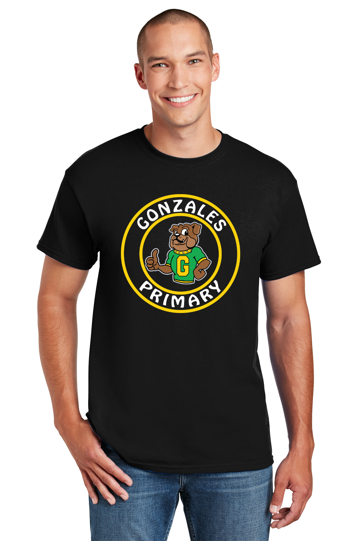 Gonzales Primary Black T Shirt - Full Circle Logo