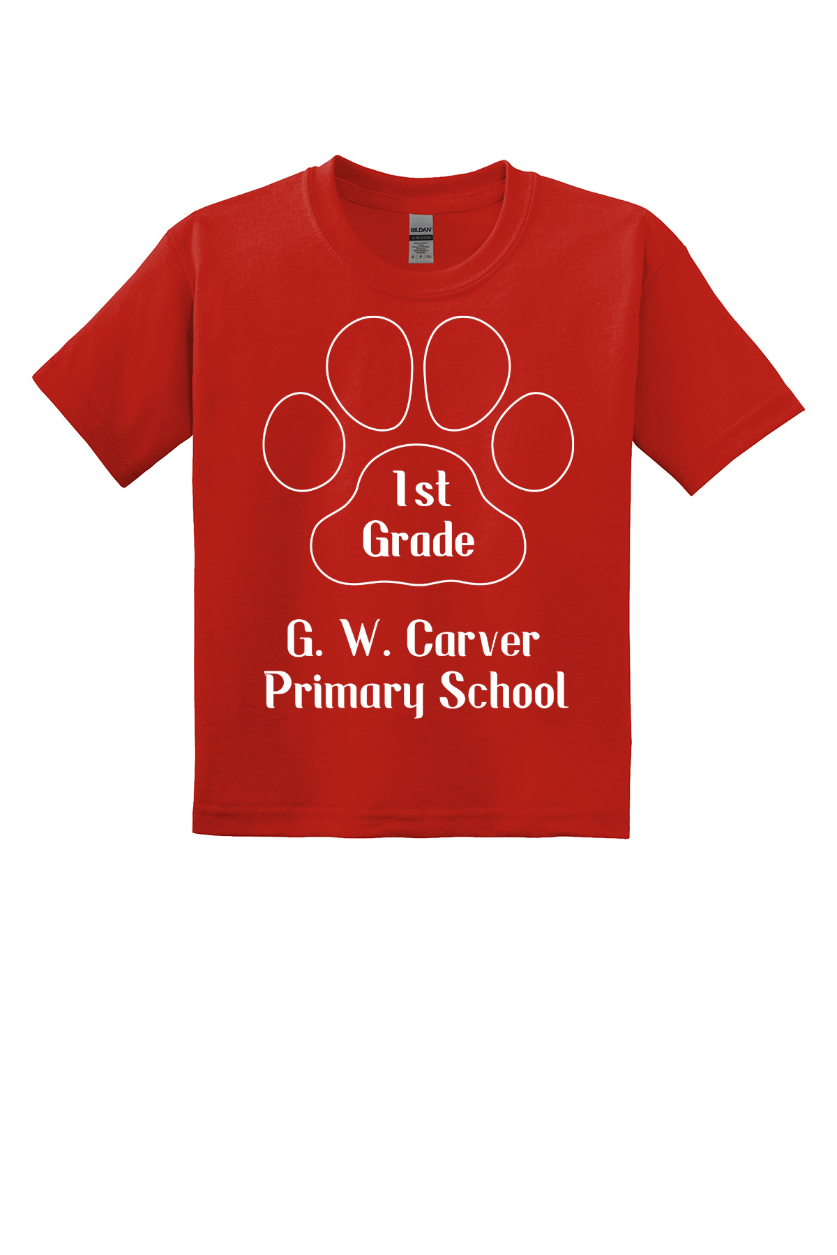 G W Carver Primary First Grade Class Shirt - Red
