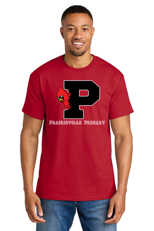 Prairieville Primary P Design T Shirt - Red