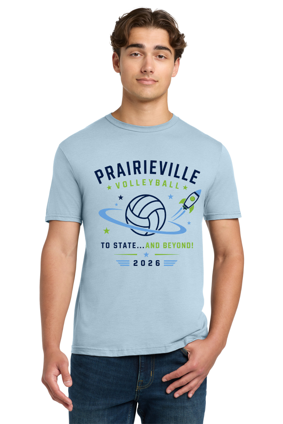 Prairieville High School Volleyball Softstyle Tee - State and Beyond Design