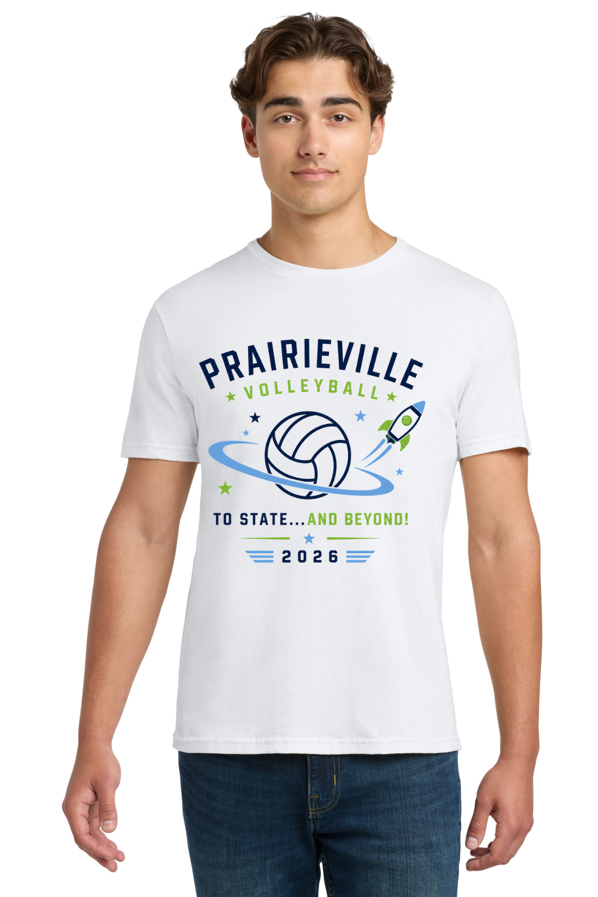 Prairieville High School Volleyball Softstyle Tee - State and Beyond Design