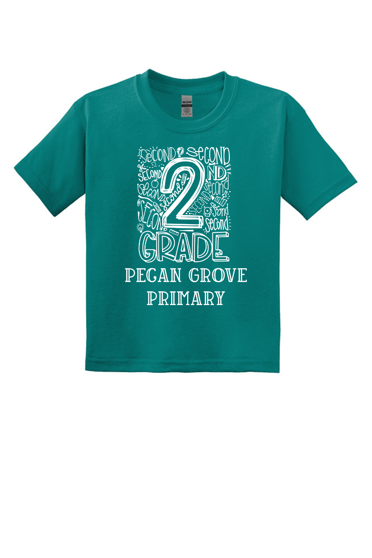 Pecan Grove 2nd Grade Class Shirt-Teal