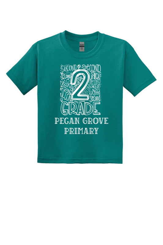 Pecan Grove 2nd Grade Class Shirt-Teal