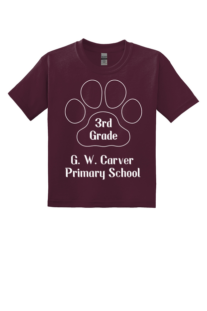 G W Carver Primary 3rd Grade Class Shirt - Maroon