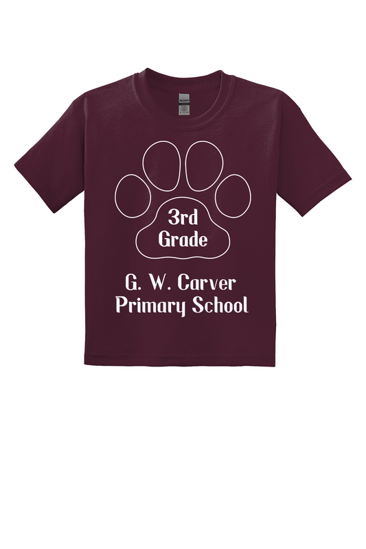G W Carver Primary 3rd Grade Class Shirt - Maroon
