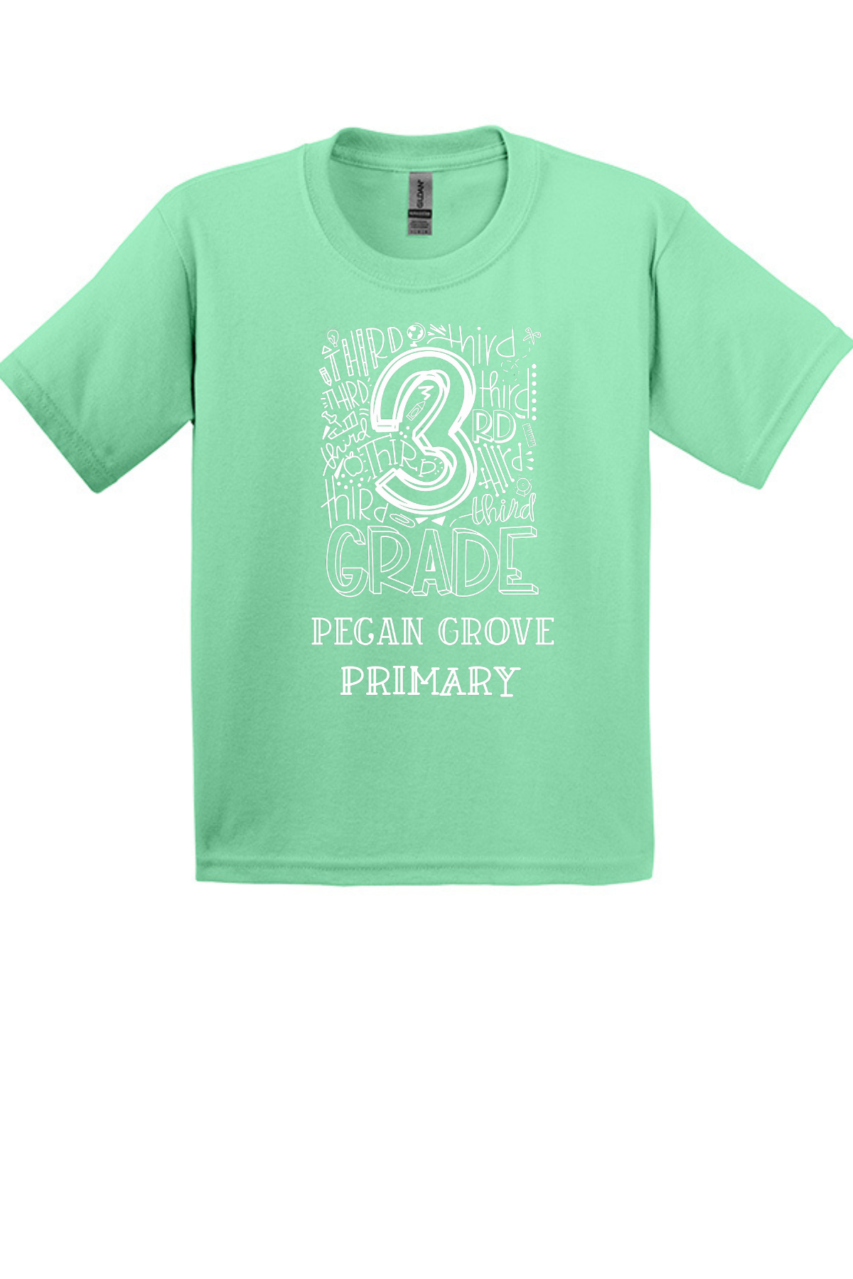 Pecan Grove 3rd Grade Class Shirt-Mint Green