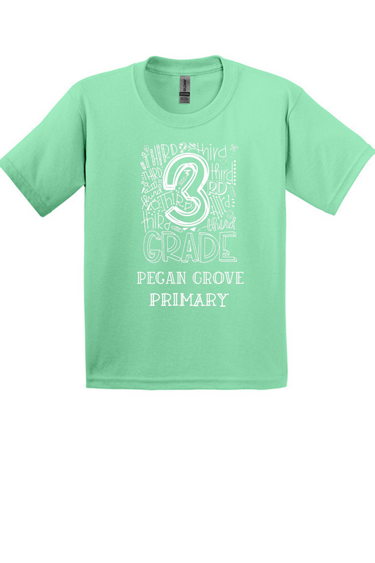 Pecan Grove 3rd Grade Class Shirt-Mint Green