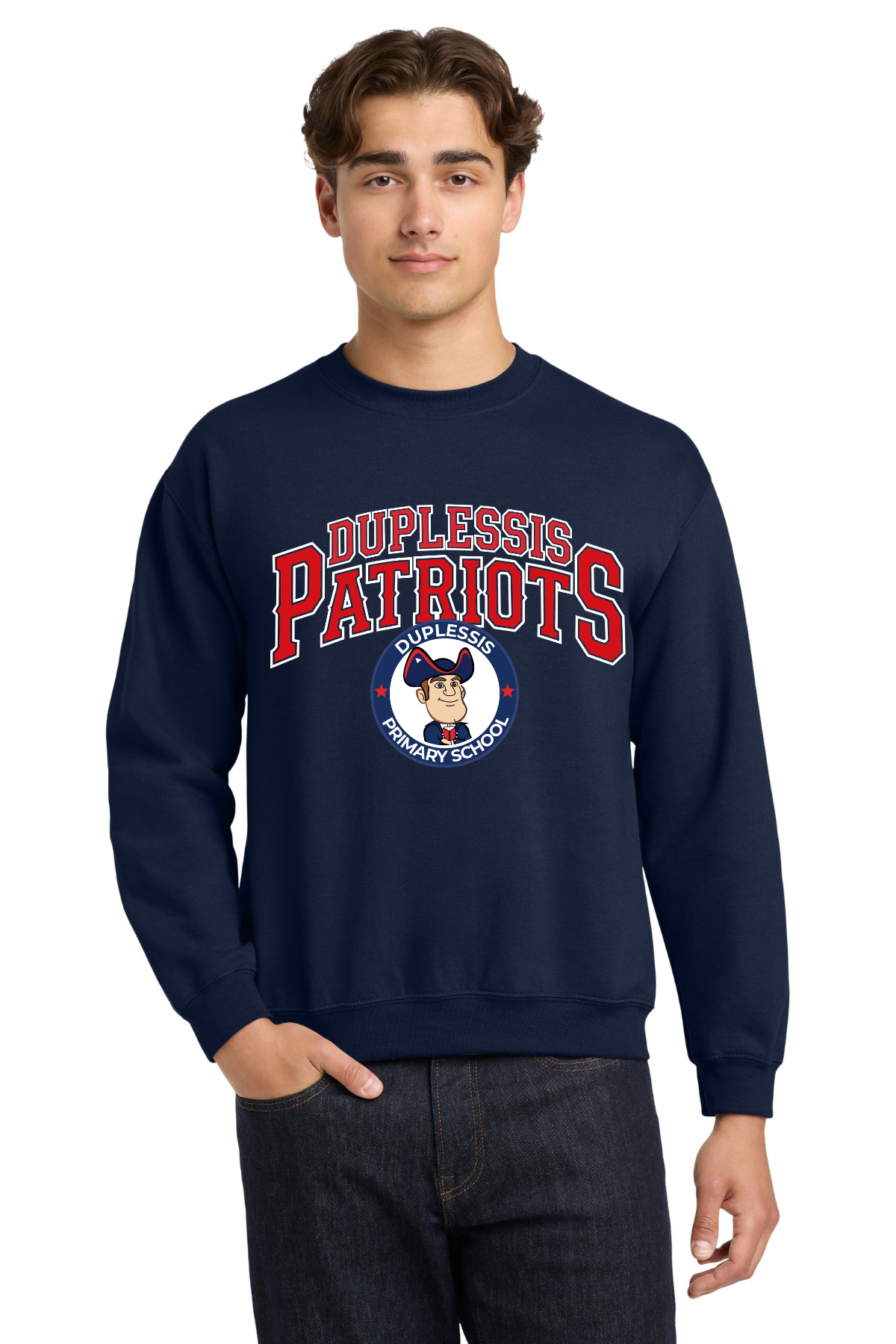 Duplessis Primary Navy Crewneck Sweatshirt