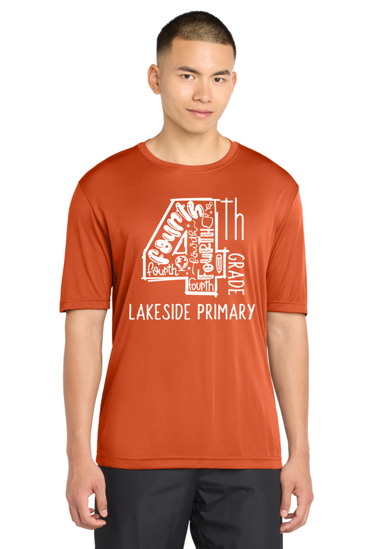 Lakeside Primary Fourth Grade Class Shirt - Dri Fit (Deep Orange) - PRE ORDER UNTIL AUGUST 28th