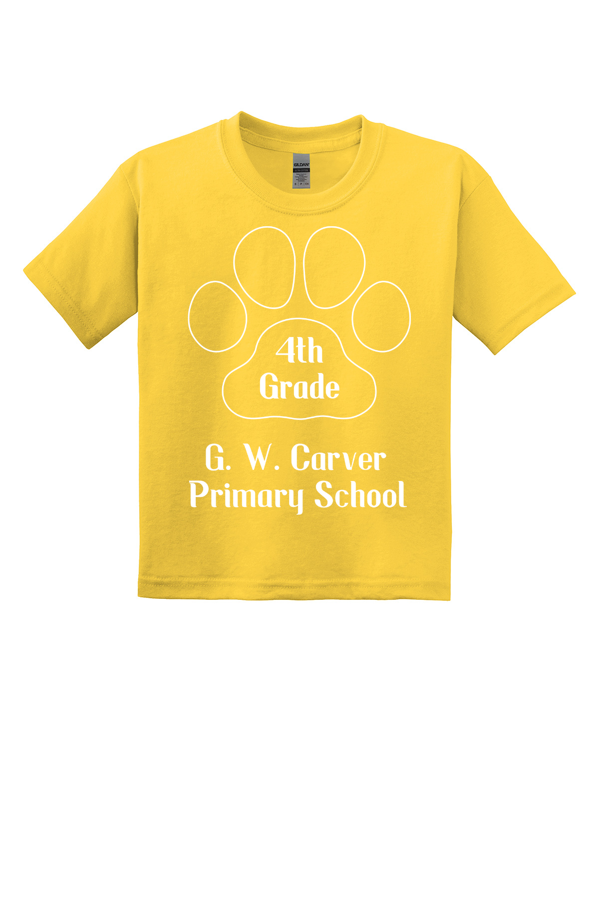 G W Carver Primary 4th Grade Class Shirt - Yellow