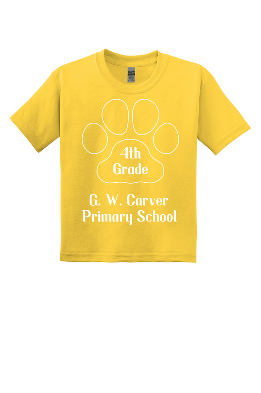 G W Carver Primary 4th Grade Class Shirt - Yellow
