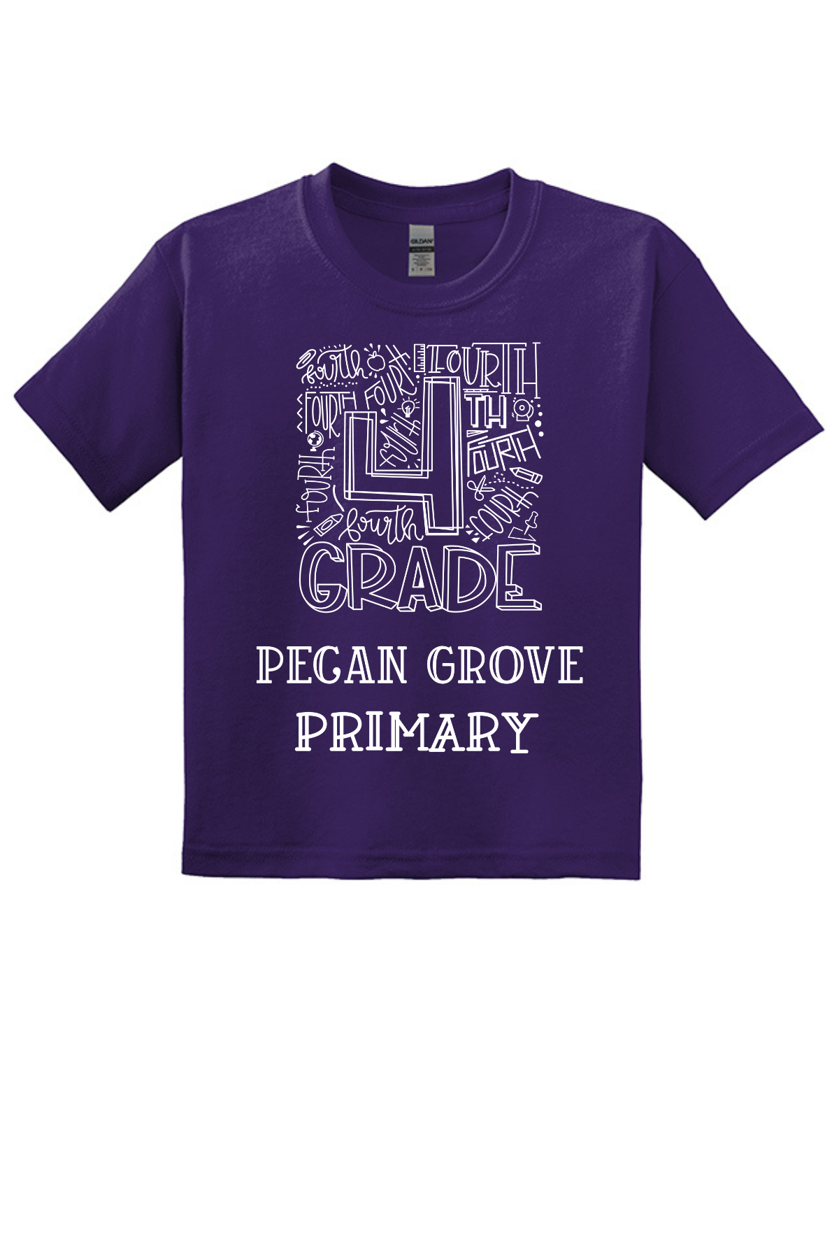 Pecan Grove 4th Grade Class Shirt-Purple