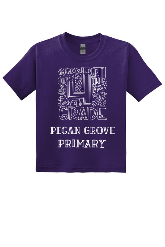 Pecan Grove 4th Grade Class Shirt-Purple