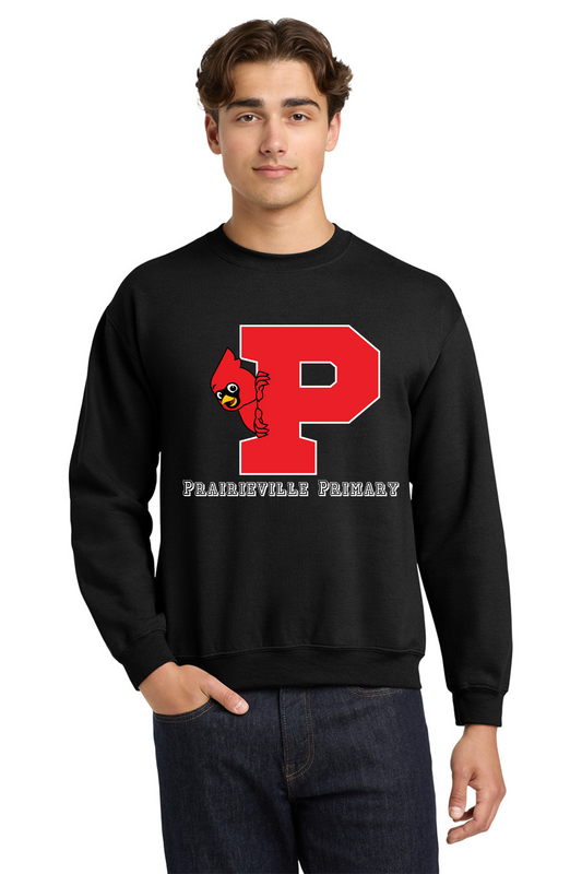 Prairieville Primary P Design Crewneck Sweatshirt - Black