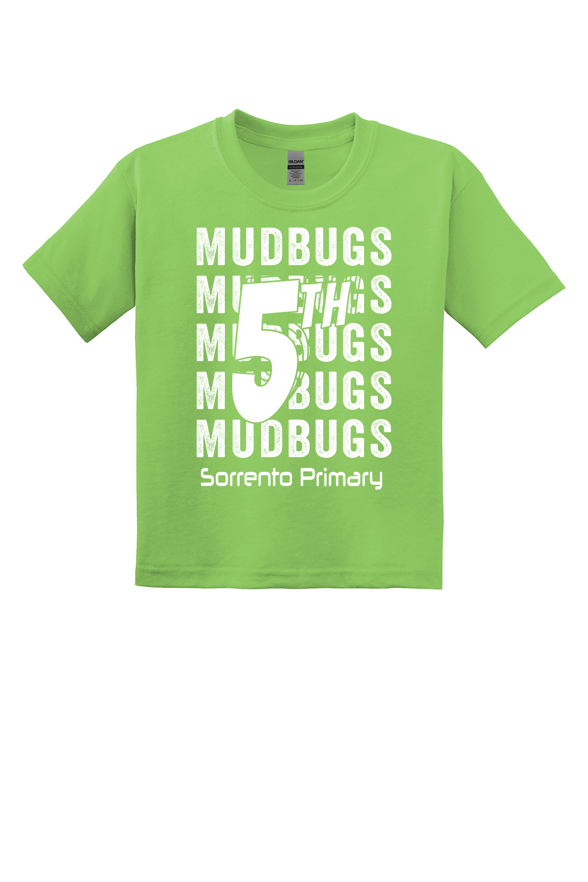 Sorrento Primary Fifth Grade Class Shirt - Lime