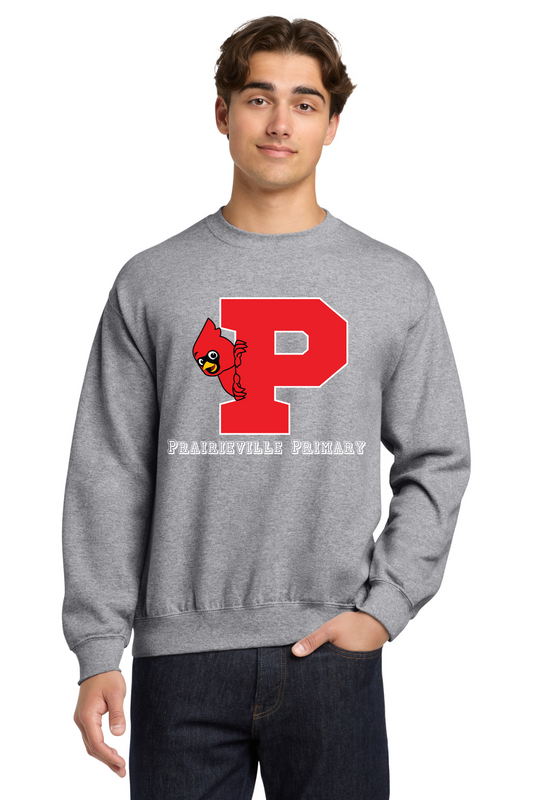 Prairieville Primary P Design Crewneck Sweatshirt - Sport Grey