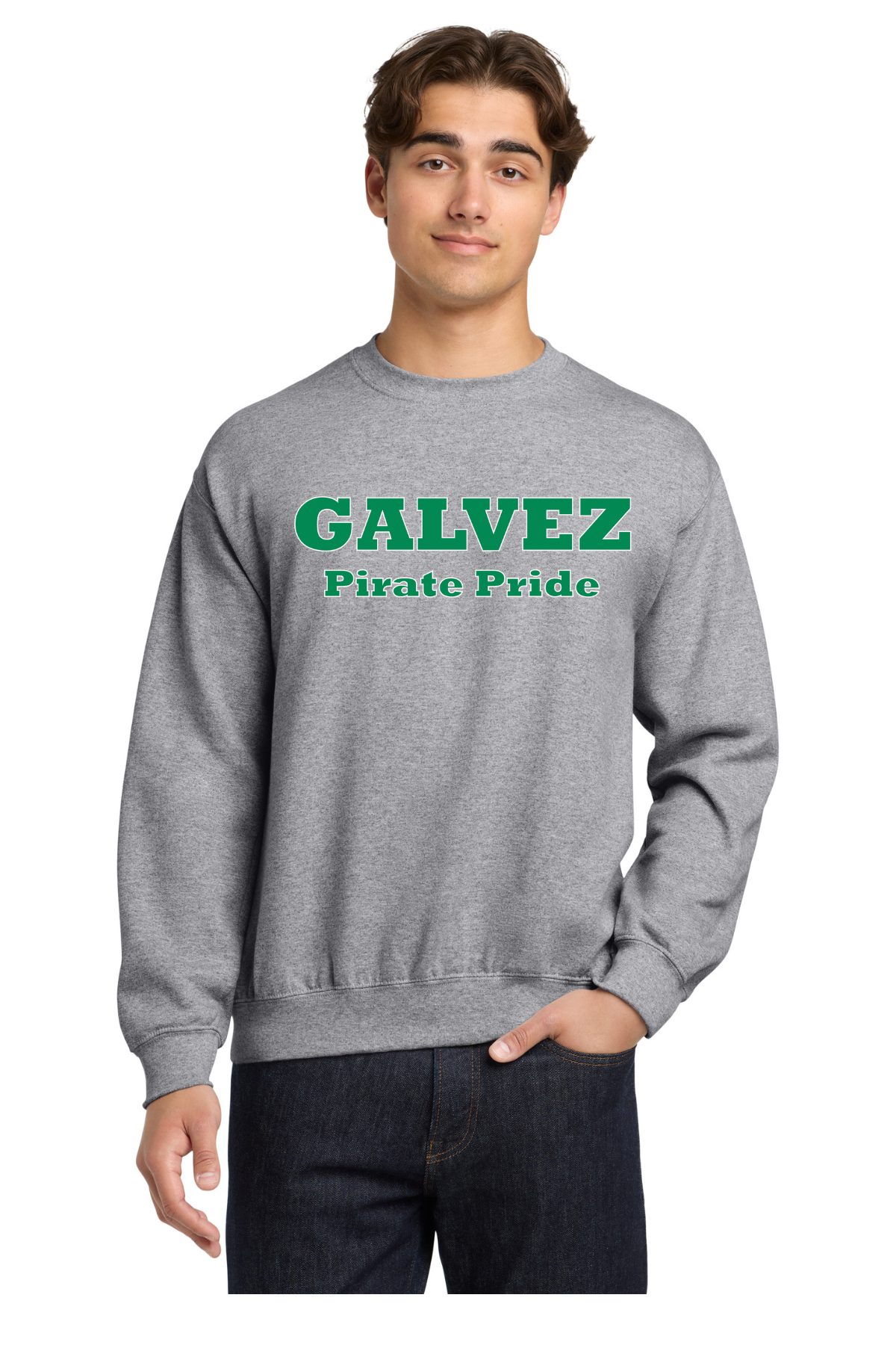 Galvez Middle Crewneck Sweatshirt (Pirate Pride) - Grey