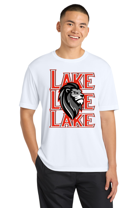 Lake Middle 8th Grade White Dri Fit Shirt - Front Design with Class Year on Back