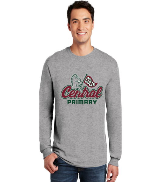 Central Primary Sport Grey Long Sleeve T Shirt