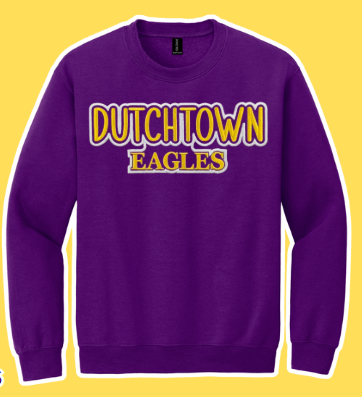 Dutchtown Eagles Puff Embroidered Crewneck