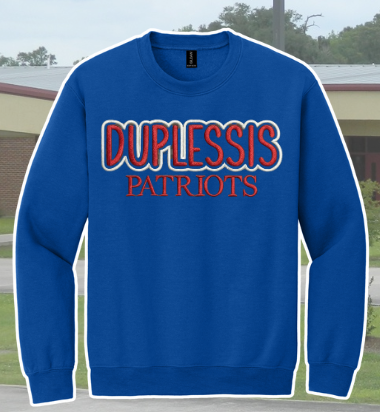Duplessis Primary Puff Embroidered Crewneck