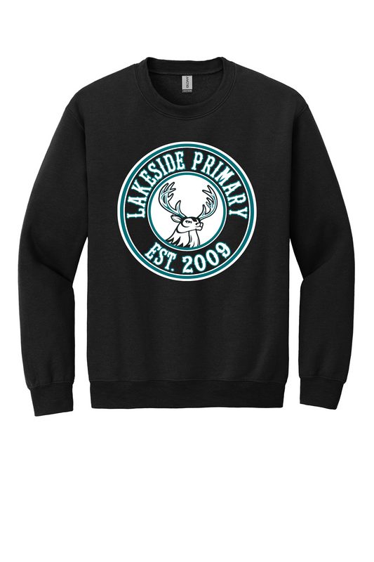 Lakeside Primary Black Crewneck Sweatshirt