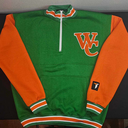 WCHS Half Zip with Contrasting Sleeves